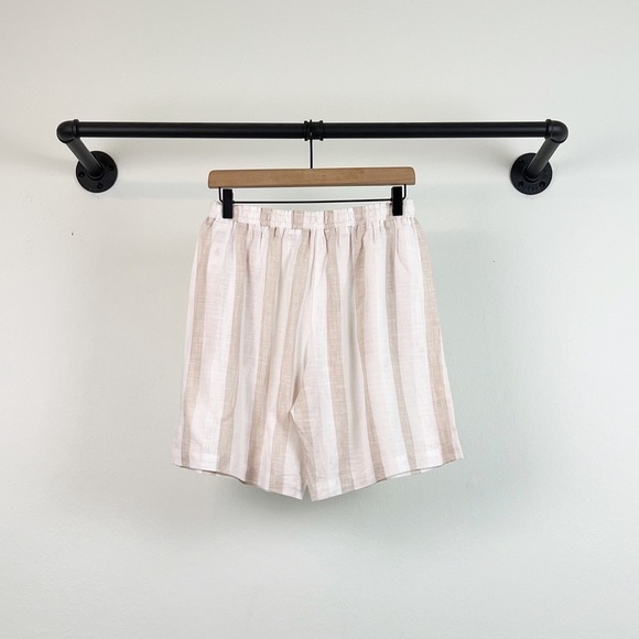 NWT Splendid Maui Linen Blend Striped High Waisted Shorts - Picture 8 of 9